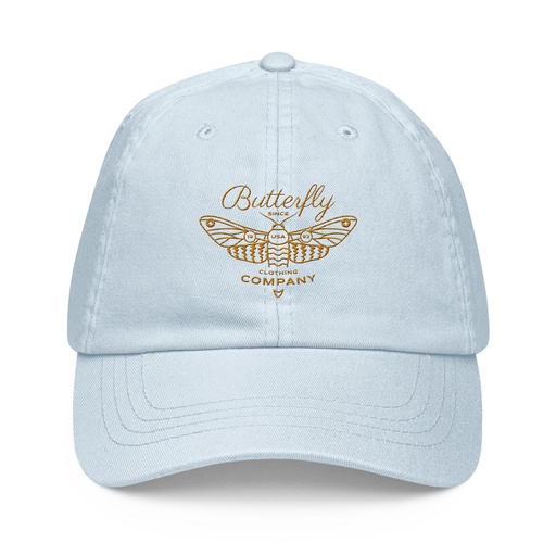 [ID: 481-G240] Blue Butterfly - Minimal Pastel Baseball Hat