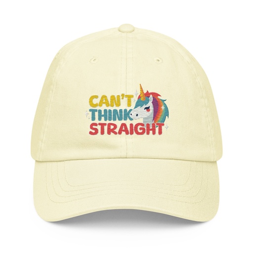 [ID: 481-G328] Can't Think Straight (2) Pastel Baseball Hat