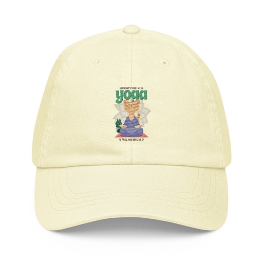 [ID: 481-G339] Cat Yoga - Cute Meditation Pastel Baseball Hat