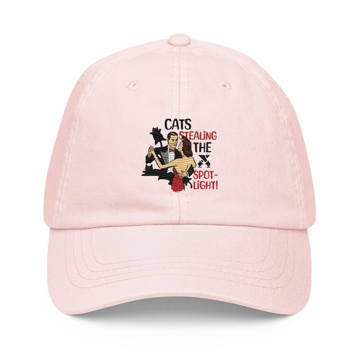 [ID: 481-G348] Cats Stealing the Spotlight Pastel Baseball Hat