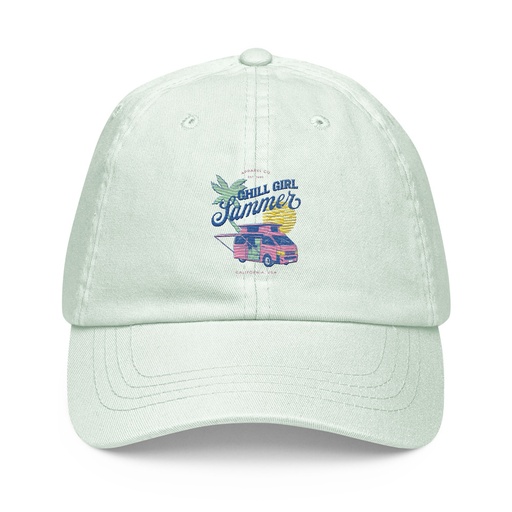 [ID: 481-G366] Chill Girl Summer Pastel Baseball Hat