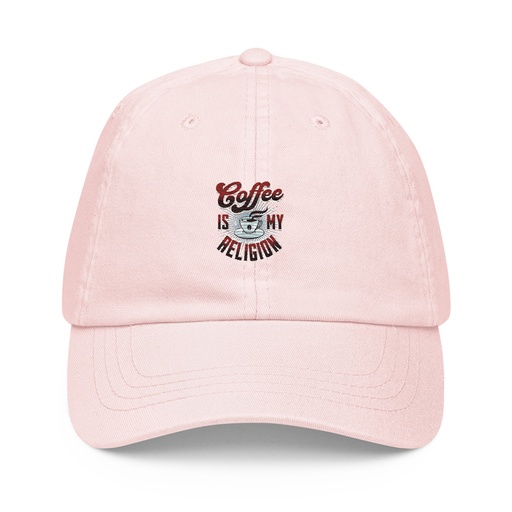 [ID: 481-G403] Coffee is my Religion - Funny Pastel Baseball Hat
