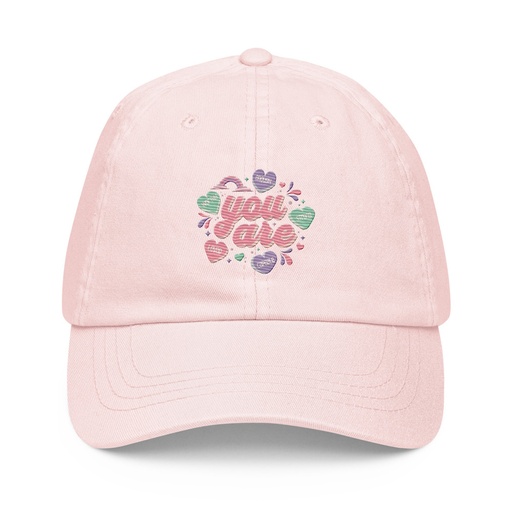 [ID: 481-G411] Colorful Self Love Affirmation - Heart Pastel Baseball Hat