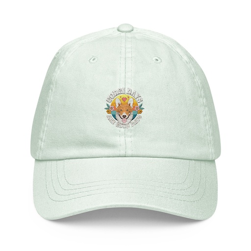 [ID: 481-G420] Corgi Days - Funny Animal Pastel Baseball Hat
