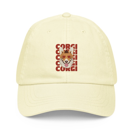 [ID: 481-G421] Corgi Loves - Cute Dog Pastel Baseball Hat