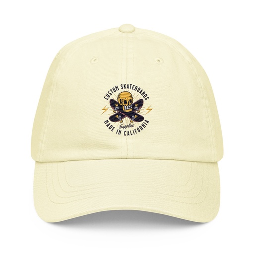 [ID: 481-G446] Custom Skateboards - Skull Pastel Baseball Hat