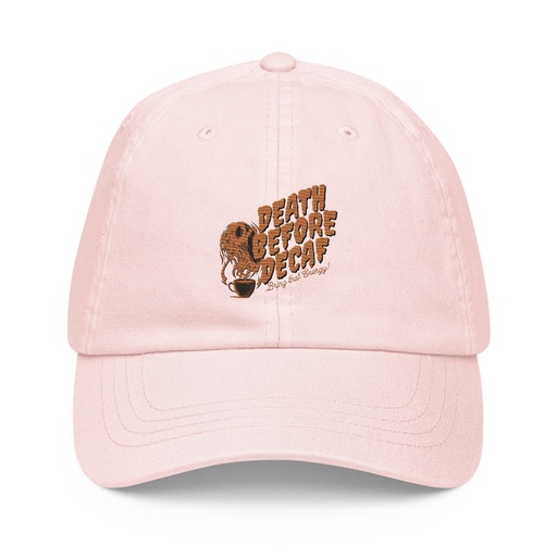 [ID: 481-G475] Death Before Decaf - Coffee Pastel Baseball Hat