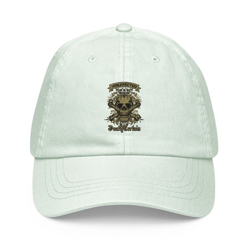 [ID: 481-G477] Death Certain and Unexpected Pastel Baseball Hat