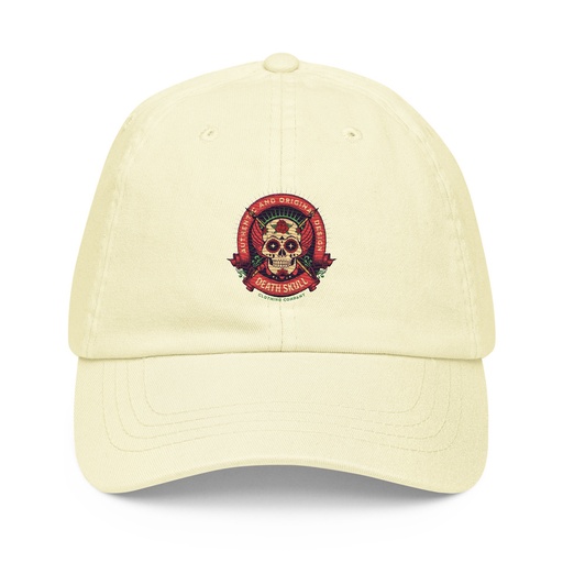 [ID: 481-G481] Death Skull - Badge  Pastel Baseball Hat