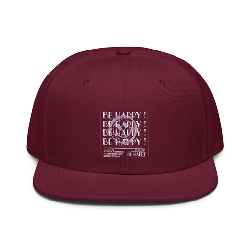 [ID: 77-G155] Be Happy ! Snapback