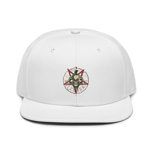 [ID: 77-G181] Belzebeast Pentagram - Halloween Skull with Snake Snapback