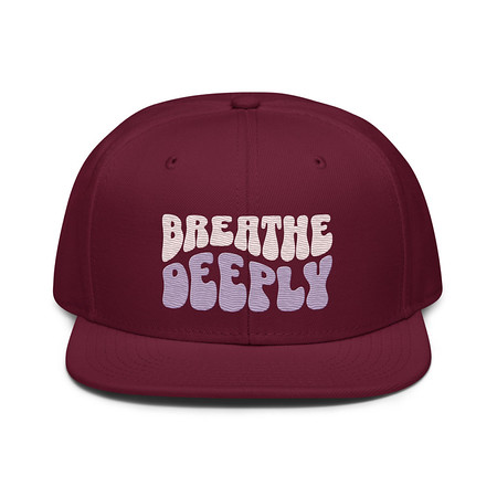 [ID: 77-G283] Breathe Deeply Snapback