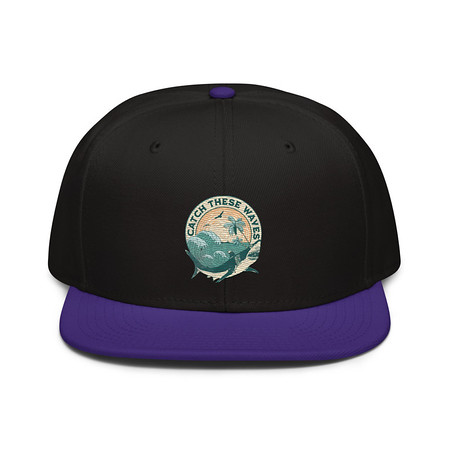 [ID: 77-G345] Catch These Waves Shark  Snapback