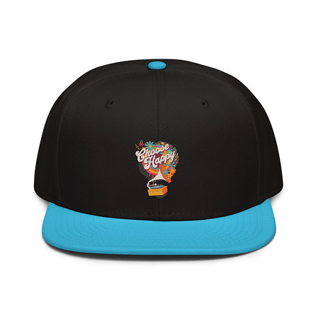 [ID: 77-G370] Choose Happy - Retro Music Snapback