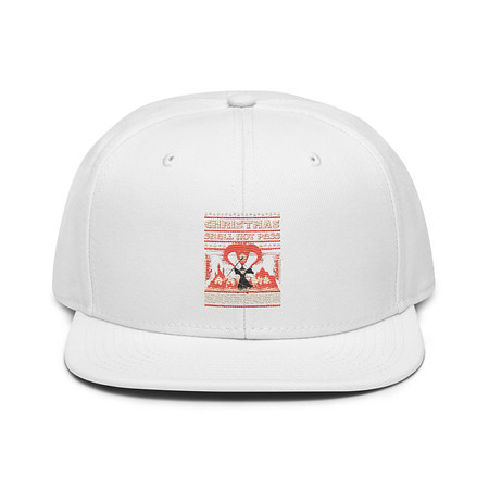 [ID: 77-G375] Christmas Shall Not Pass - Flaming Wizard Snapback