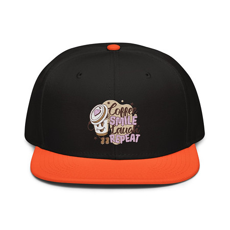 [ID: 77-G402] Coffee is Happiness - Retro Cartoon Mascot Snapback