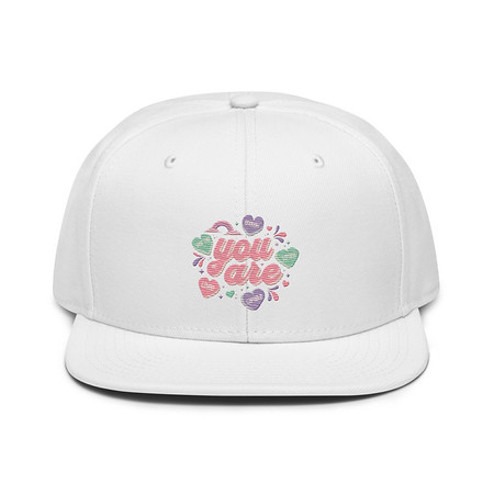 [ID: 77-G411] Colorful Self Love Affirmation - Heart Snapback