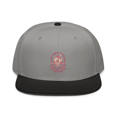 [ID: 77-G447] Customs Garage - Flaming Skull Snapback