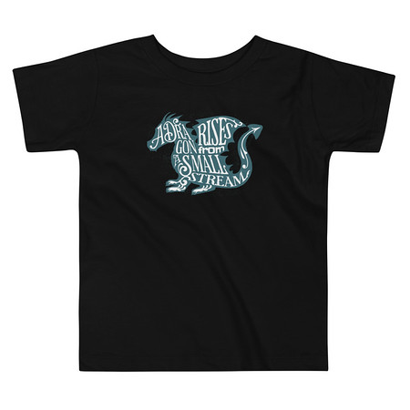 [ID: 306-G16] A Dragon Rises - Typographic Lettering Toddler Staple Tee
