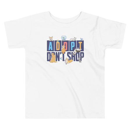 [ID: 306-G23] Adopt a Pet - Cute Animal Toddler Staple Tee