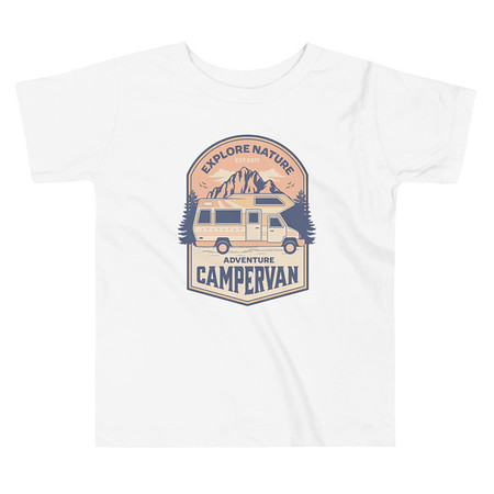 [ID: 306-G29] Adventure Campervan - Outdoor Toddler Staple Tee