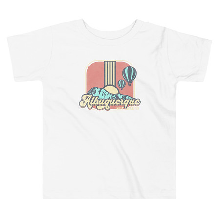 [ID: 306-G36] Albuquerque - Retro Hot Air Baloon Toddler Staple Tee