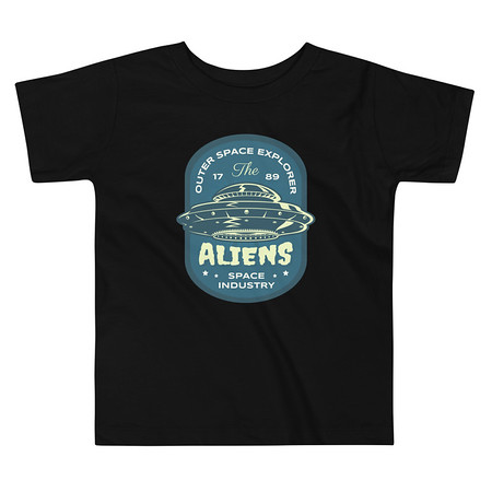 [ID: 306-G40] Aliens Outer Space Explorer - UFO Toddler Staple Tee