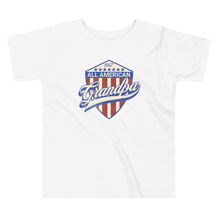 [ID: 306-G41] all american grandpa Toddler Staple Tee