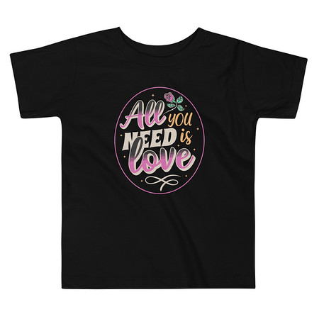 [ID: 306-G51] All you Need is Love - Valentines Day Toddler Staple Tee