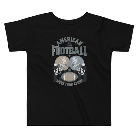 [ID: 306-G64] American All Star Football - Sports Helmet Toddler Staple Tee