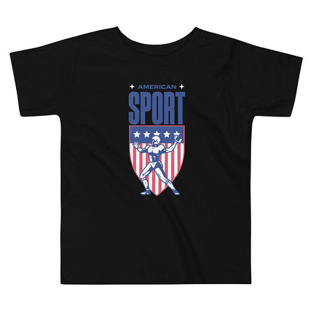 [ID: 306-G71] American Football Sport Toddler Staple Tee