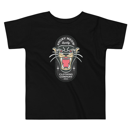 [ID: 306-G84] Angry Meow Clothing Company - Panther Toddler Staple Tee