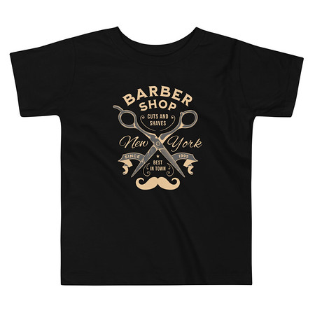 [ID: 306-G139] Barber Shop Cuts & Shaves - Scissor Toddler Staple Tee