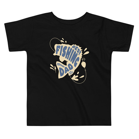 [ID: 306-G187] Best Fishing Dad - Typography Toddler Staple Tee