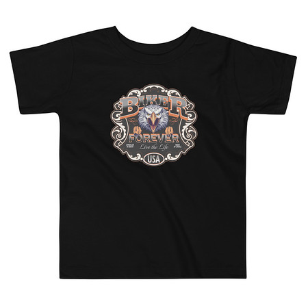 [ID: 306-G208] biker forever Toddler Staple Tee
