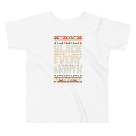 [ID: 306-G216] Black Every Month - African American History Toddler Staple Tee