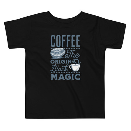 [ID: 306-G227] Black Magic Coffee - Simple Cup Toddler Staple Tee