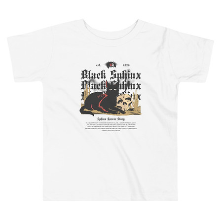 [ID: 306-G230] Black Sphinx Toddler Staple Tee