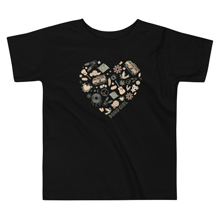 [ID: 306-G248] Boho Girl Poster Toddler Staple Tee