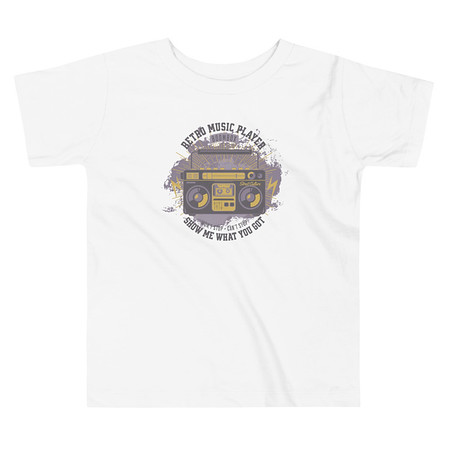 [ID: 306-G253] Boombox Music Player - Retro Toddler Staple Tee