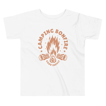 [ID: 306-G324] Camping Bonfire - Firewood Toddler Staple Tee
