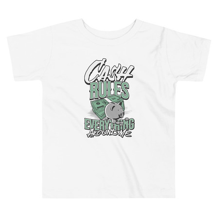 [ID: 306-G336] Cash Rules Toddler Staple Tee