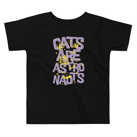 [ID: 306-G346] Cats are Astronauts Toddler Staple Tee