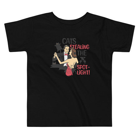 [ID: 306-G348] Cats Stealing the Spotlight Toddler Staple Tee