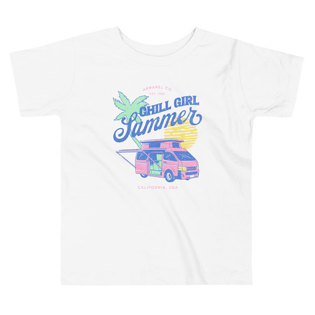 [ID: 306-G366] Chill Girl Summer Toddler Staple Tee