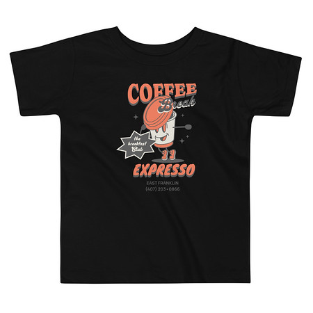 [ID: 306-G394] Coffee Break Cartoon Retro 90s  Toddler Staple Tee