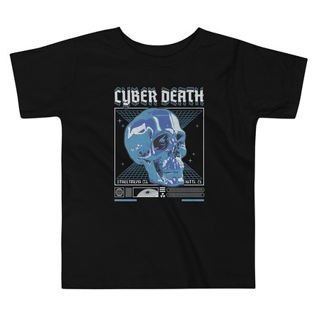 [ID: 306-G457] Cyber Death - Skull Toddler Staple Tee