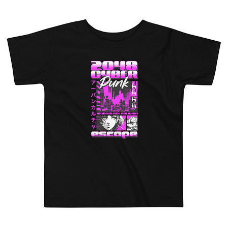 [ID: 306-G458] Cyber Punk Escape - Japanese Anime Toddler Staple Tee