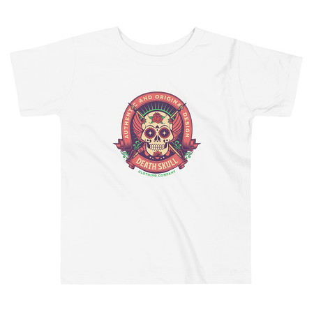 [ID: 306-G481] Death Skull - Badge  Toddler Staple Tee