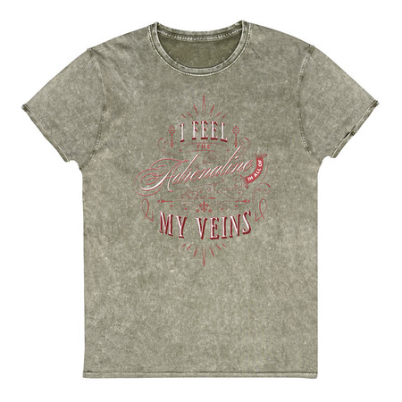[ID: 462-G24] Adrenaline in my Veins - Victorian Unisex Denim T-Shirt